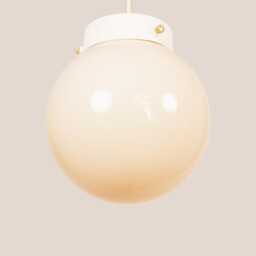 Gaja Vintage Pendant Light Mcm Hanging Handcrafted Glass Lamp Retro Ceiling Fixture Yugoslavia Gold Brass - thumbnail 3