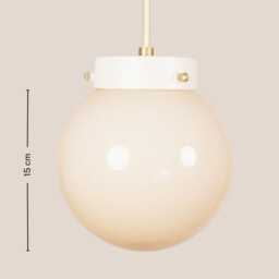Gaja Vintage Pendant Light Mcm Hanging Handcrafted Glass Lamp Retro Ceiling Fixture Yugoslavia Gold Brass - thumbnail 4