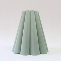 Handmade Aquamarine Fabric Lampshade Scallop Pleated Acrylic Shade