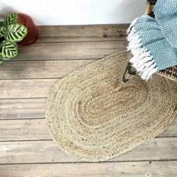Oval Shaped 100% Jute Rugs in 6 Sizes - thumbnail 2