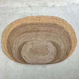 Oval Shaped 100% Jute Rugs in 6 Sizes - thumbnail 1