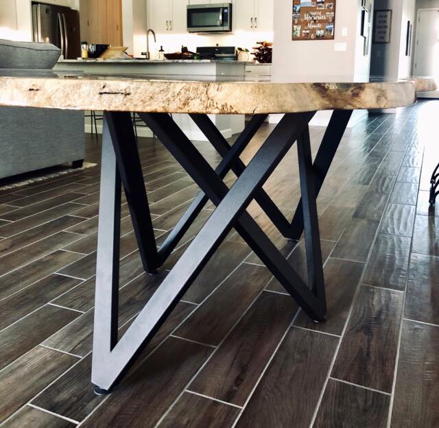 Modern Table Base, Pedestal, Dining Metal Base Powder Coated Height Vivo 60.30 - image 1