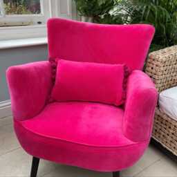 Velvet Furniture Armchair, Colourful Cocktail Chair, Reading Bar & Lounge Seats - thumbnail 3