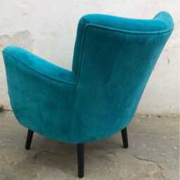 Velvet Furniture Armchair, Colourful Cocktail Chair, Reading Bar & Lounge Seats - thumbnail 4