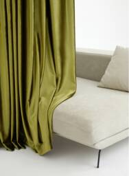 Bys38, Chartreuse A Pair Of Silk Velvet Curtains, Living Room Curtains For Girl, Velvet Drapery Panels, Bedroom Custom Made