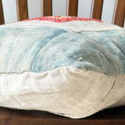 Vintage Hmong Hemp Neutral Natural Fiber Pillow Cover - thumbnail 3