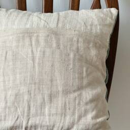 Vintage Hmong Hemp Neutral Natural Fiber Pillow Cover - thumbnail 4