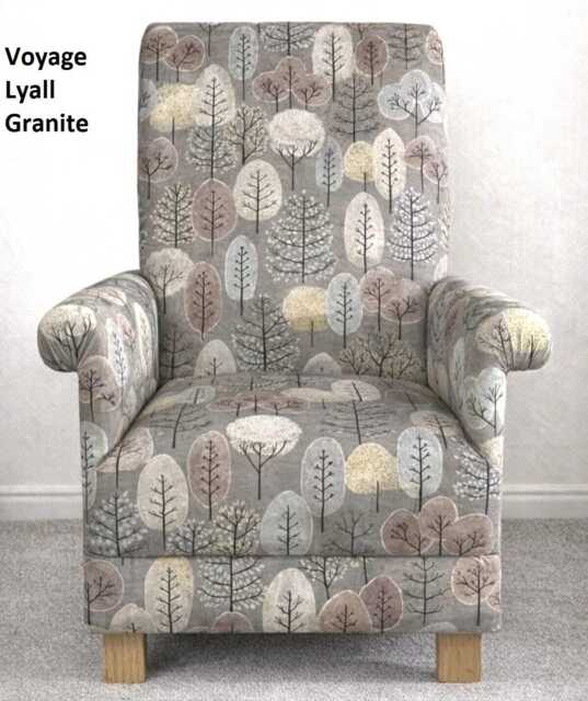 Voyage Maison Fabric Adult Armchair Handcrafted Accent Chair Nursery Bedroom Kitchen Floral Pink Hermione Lyall Patrice Dashing Dogs Stags - image 1
