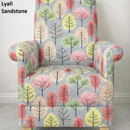 Voyage Maison Fabric Adult Armchair Handcrafted Accent Chair Nursery Bedroom Kitchen Floral Pink Hermione Lyall Patrice Dashing Dogs Stags - thumbnail 2