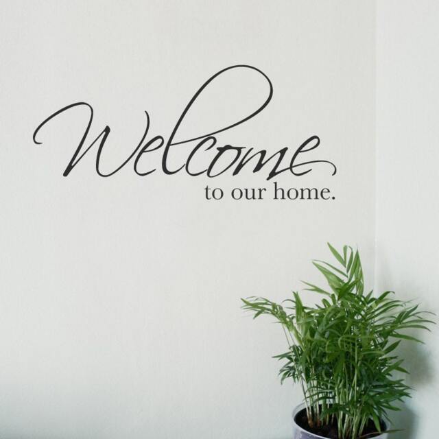 Welcome To Our Home Wall Sticker Vinyl Decal Stickers Words Quote Mural - image 1