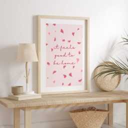 It Feels So Good To Be Home - 05 Type Poster, Decor, Unique Wall Art, Aesthetic Prints, Typography Posters, Warm Art - thumbnail 2