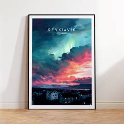 Reykjavik Print - Iceland, Poster, Home Decor, Gift Or Canvas - thumbnail 1