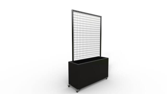 Black Tall Extra Large Indoor Outdoor Garden Planter With Trellis - image 1