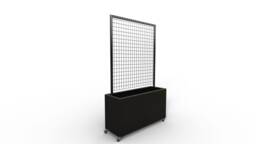 Black Tall Extra Large Indoor Outdoor Garden Planter With Trellis
