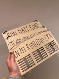 In My Running Era, Gift For Runner, Personalised Medal Hanger, Display Holder, Daddy Birthday Gift, Holder - thumbnail 1