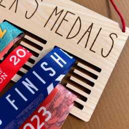 In My Running Era, Gift For Runner, Personalised Medal Hanger, Display Holder, Daddy Birthday Gift, Holder - thumbnail 3