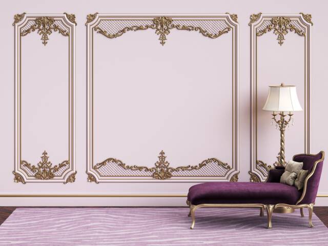 3D Cornice Wall Mural, European Decor, Peel & Stick Wallpaper - image 1