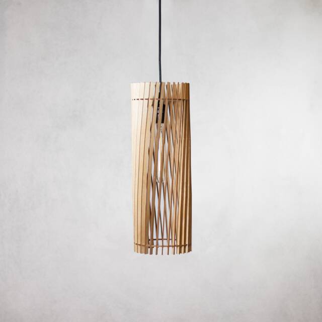 Bark - Wood Pendant Light/ Hanging Light/Modern Lamp Light Fixture Housewarming Gift Wedding Chandelier - image 1