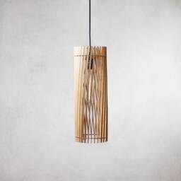 Bark - Wood Pendant Light/ Hanging Light/Modern Lamp Light Fixture Housewarming Gift Wedding Chandelier - thumbnail 1