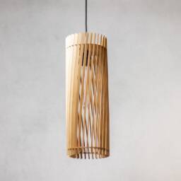 Bark - Wood Pendant Light/ Hanging Light/Modern Lamp Light Fixture Housewarming Gift Wedding Chandelier - thumbnail 2