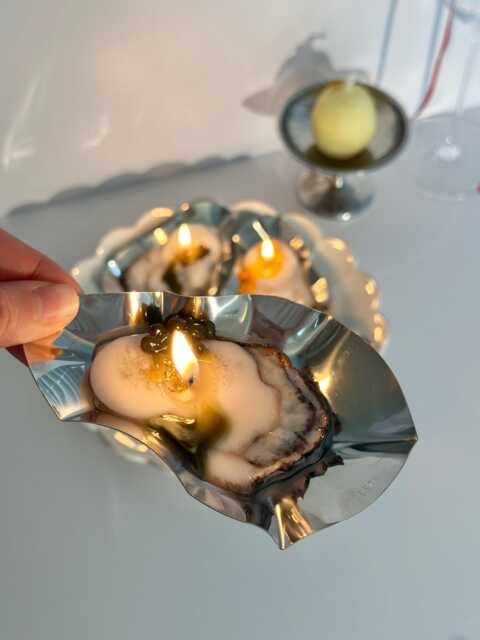 Caviar Oyster Candles - Hyper Realistic Food Candle Hotel Scented Beeswax Luxury Table Decor Gift - image 1
