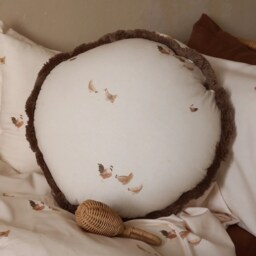 Retro Hens - Round Pillow - thumbnail 3