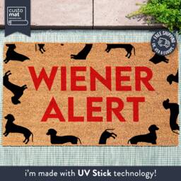 Wiener Doormat - Sausage Dog Welcome Mat Funny Alert Dachshund Lover - thumbnail 1