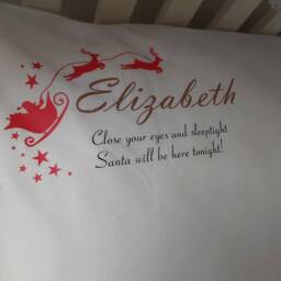 Personalised Christmas Pillow Case Kids Printed Gift Custom Made Print Xmas - thumbnail 2