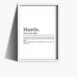 Hustle Definition Motivational Print Office Wall Art Decor - Poster Inspirational - thumbnail 2