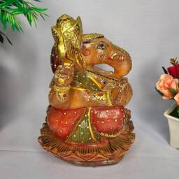 Rose Quartz Ganesh Statue - Pink Ganesha Hindu Idol Spiritual Healing Crystal Altar Gifts - thumbnail 3