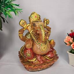 Rose Quartz Ganesh Statue - Pink Ganesha Hindu Idol Spiritual Healing Crystal Altar Gifts - thumbnail 2