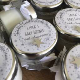 Personalized Baby Shower Candle Favors Twinkle Star Eco Soy Wax - Set Of 10 - thumbnail 3