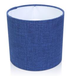 Royal Blue Drum Lampshade, Linen Look Effect, Handmade Home Decor - thumbnail 1
