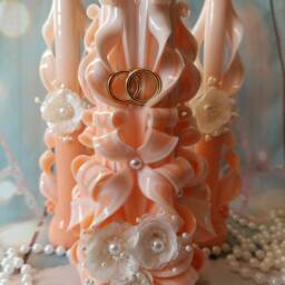 xlarge Wadding Carved Candle - Perfect Home Decor Or Gift Candle For Many Occasions - thumbnail 3