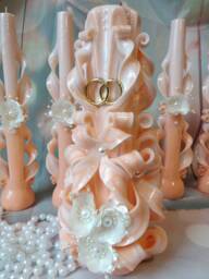 xlarge Wadding Carved Candle - Perfect Home Decor Or Gift Candle For Many Occasions - thumbnail 1