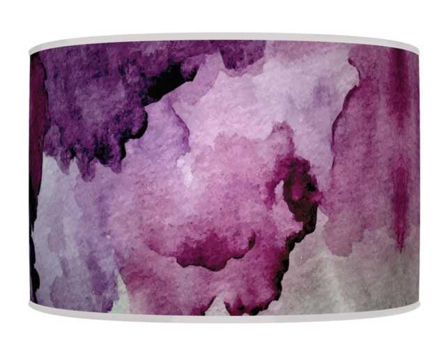 Purple Plum Watercolour Lampshade Handmade Drum Ceiling/Table Light - image 1