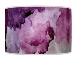 Purple Plum Watercolour Lampshade Handmade Drum Ceiling/Table Light