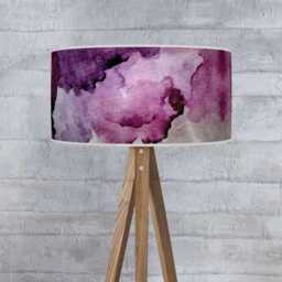 Purple Plum Watercolour Lampshade Handmade Drum Ceiling/Table Light - thumbnail 3