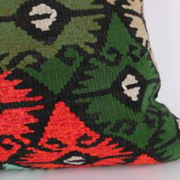 Handwoven Kilim Pillow Cover 24'' Bohemian Home Decor - thumbnail 2