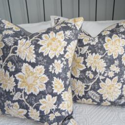 White Or Grey Back.pillow Covers.charcoal, Black, Gray, Yellow.pillow Cover.bedroom, Sun Room, Living Room Pillow Covers.slip Covers.toss Pillow - thumbnail 2