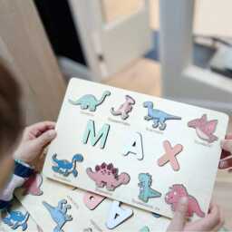 Personalised Dinosaur Name Puzzle - Custom Wooden Toddler Toy - thumbnail 3