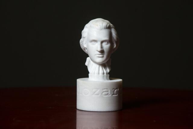 Marble Bust Of Mozart Carved Greek Marble Statue Figurine Artist Sculpture - image 1