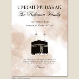 Personalised Umrah Print, Customised Hajj Gift, Arabic Calligraphy, Muslim Mubarak Bedroom Wall Art - thumbnail 2