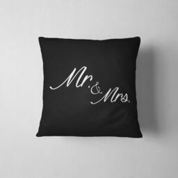 Mr. & Mrs. Pillow, Wedding Gift For Couple, Newlywed Gift, Farmhouse Cushion, Bridal Shower Decor, Anniversary - thumbnail 4