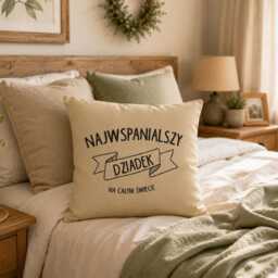 Dziadek Pillow, Polish Grandfather Gift, Best Grandpa Cushion, Father's Day Present, Gift For - thumbnail 2