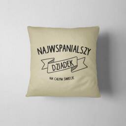 Dziadek Pillow, Polish Grandfather Gift, Handmade Cotton Cushion - thumbnail 2