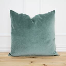 Green Velvet Pillow Cover Forest Throw 20x20 Velour Designer Decorative -- Forrest - thumbnail 1