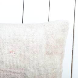 Vintage Turkish Kilim Lumbar Pillow Ethnic Woven Wool Cover - 12x24 - thumbnail 3
