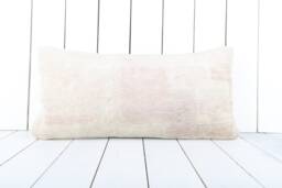 Vintage Turkish Kilim Lumbar Pillow Ethnic Woven Wool Cover - 12x24 - thumbnail 1