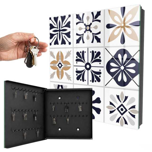 Geometric Patterns Key Cabinet For Home, Black Box Geometry, Design Lovers - image 1